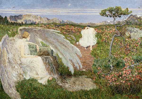 Segantini/Liebe Quelle Jugend/1896 od Giovanni Segantini