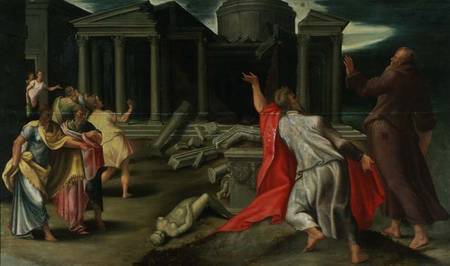 Scene from the life of St. John the Evangelist od Girolamo Mazzola Bedoli