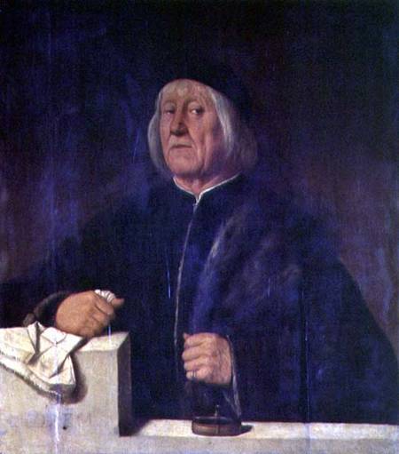 Portrait of Theophile Folengo (panel) od Girolamo Romanino