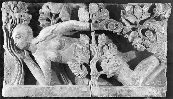 Eve, fragment of the lintel from the portal of the Cathedral of St. Lazare od Gislebertus