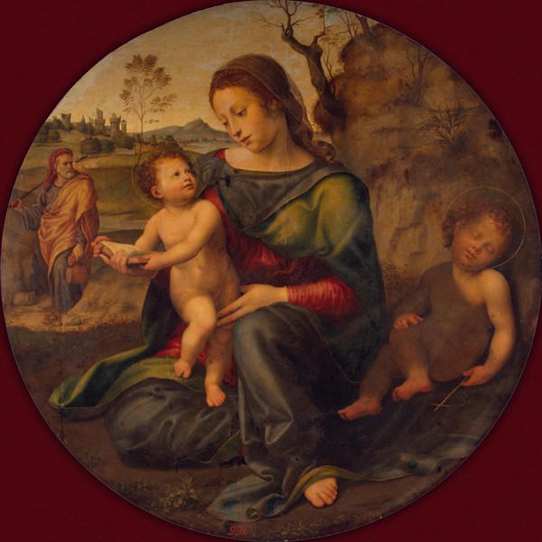 The Holy Family with the young John the Baptist od Giuliano Bugiardini