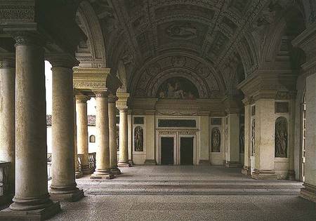 The Loggia di Davide (or D'Onore) interior decorated with frescos of biblical subjects including Kin od Giulio Romano