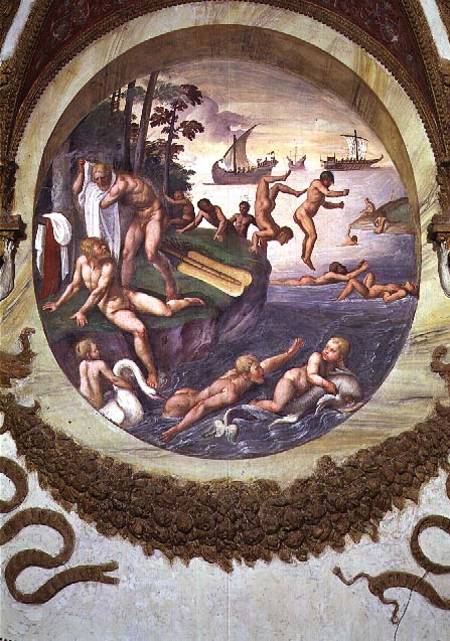 Scene showing that those born under the sign of Aries in conjunction with the constellation of the S od Giulio Romano