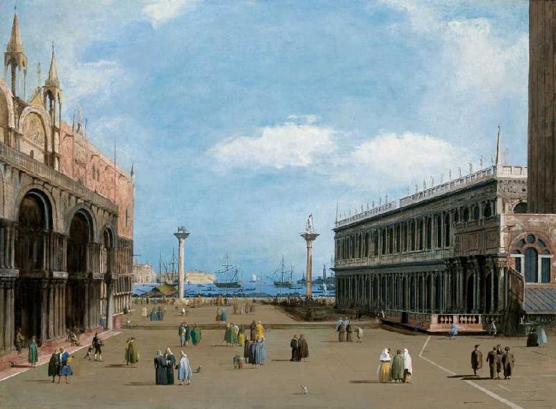 Der Markusplatz in Venedig gegen das Meer. od Giuseppe Bernardino Bison