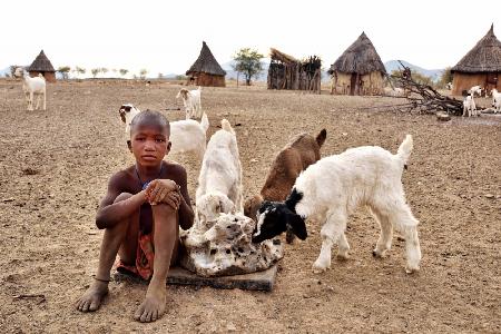 The child and the goats