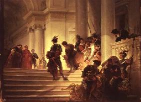 Cesare Borgia leaving the Vatican