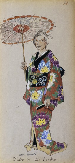 Costume of Cio-Cio-Sans mother from Madama Butterfly by Giacomo Puccini od Giuseppe Palanti