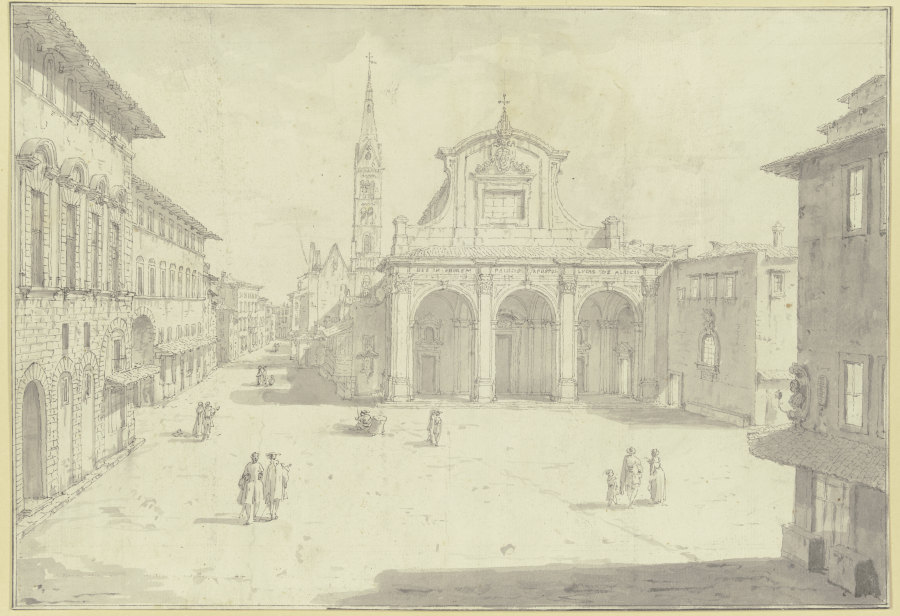 Ansicht von S. Marco in Florenz od Giuseppe Zocchi