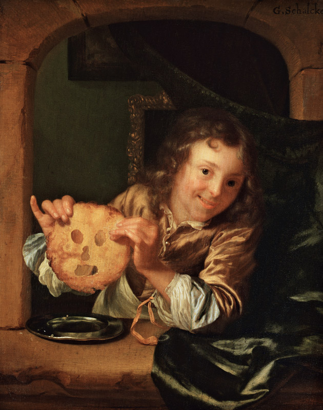 Boy with Pancakes od Godfried Schalcken