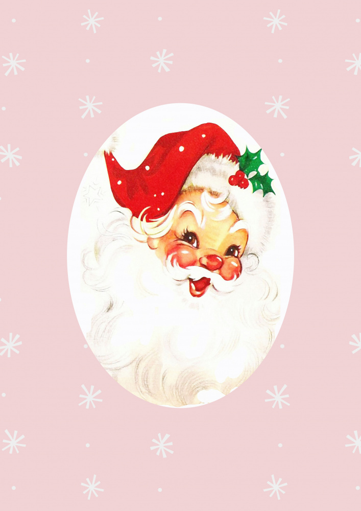 Pink Santa Claus Father Christmas od Grace Digital Art Co