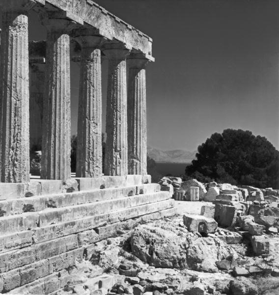 Temple of Aphaea (b/w photo)  od Grececke Umeni