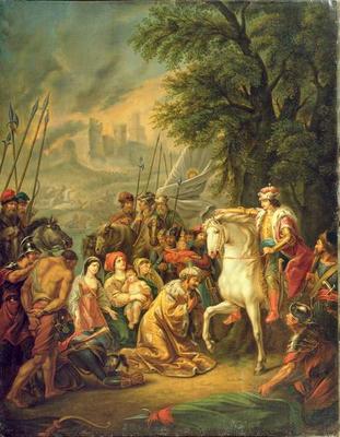 Tsar Ivan IV (1530-84) Conquering Kazan in 1552, 1800s (oil on canvas) od Grigoriy Ivanovich Ugryumov