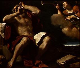 The St. Hieronymus hears the trumpets of the sky. od Guercino (eigentl. Giovanni Francesco Barbieri)