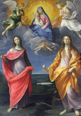 Madonna and Child with St. Lucy and Mary Magdalene, called the Madonna of the Snow, c.1623 (oil on c od Guido Reni