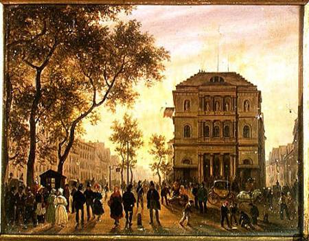 Boulevard Saint-Martin and the Theatre de l'Ambigu od Guiseppe Canella