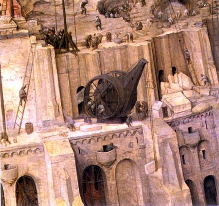 The Tower of Babel, detail of construction work od Giuseppe Pellizza da Volpedo