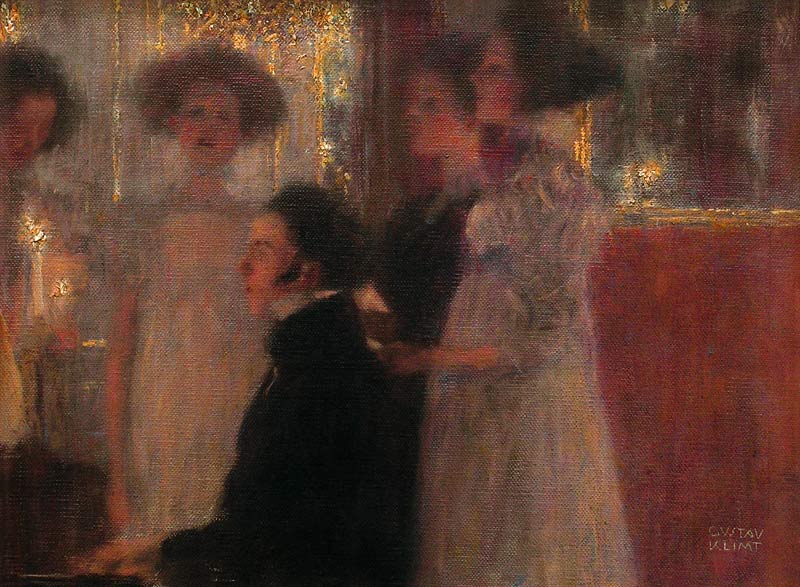 Schubert at the piano I od Gustav Klimt