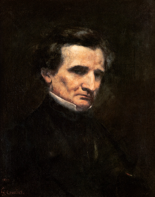 Portrait of Hector Berlioz (1803-1869) od Gustave Courbet