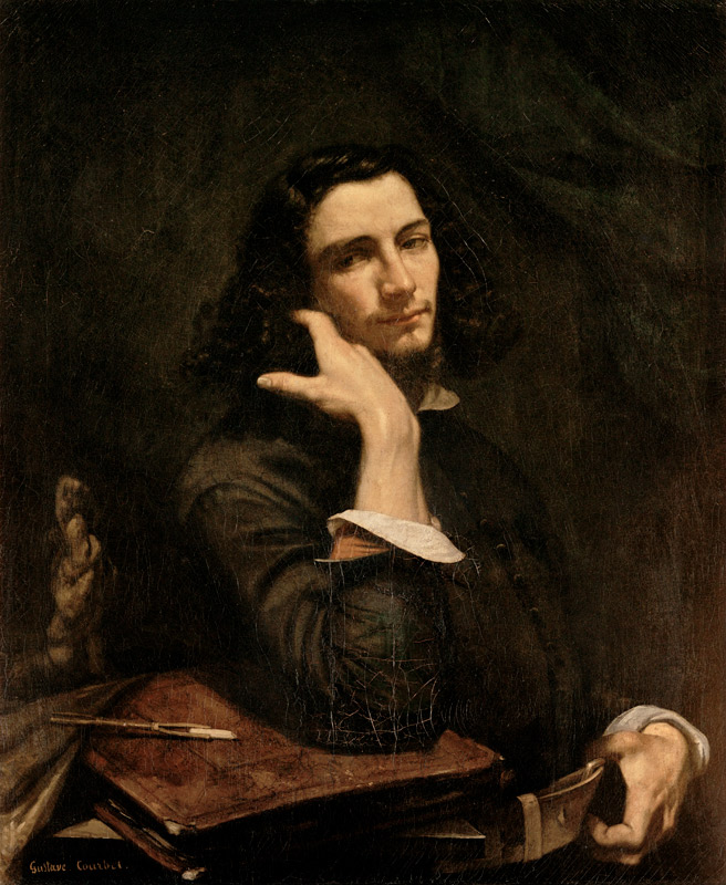 The Man with the Leather Belt. Portrait of the Artist od Gustave Courbet