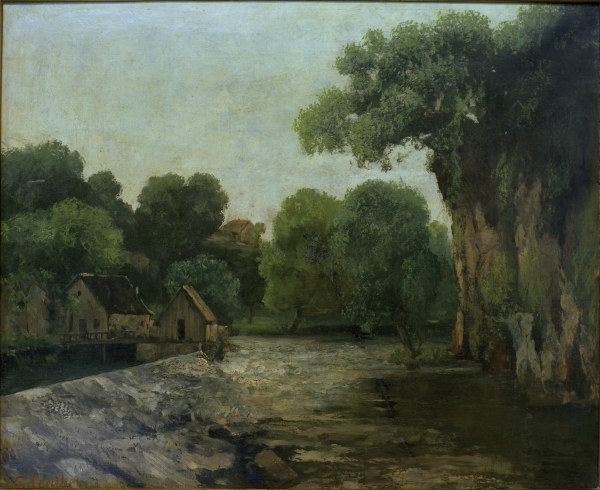 Courbet / The Mill Weir / Painting od Gustave Courbet
