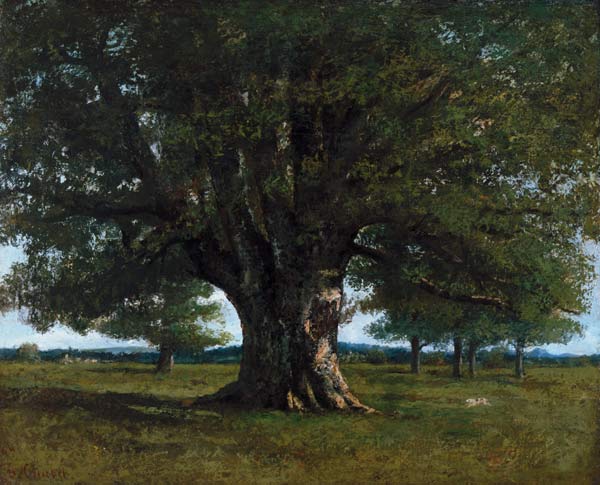 Le chêne de flagey (Le chêne de vercingétorix) od Gustave Courbet