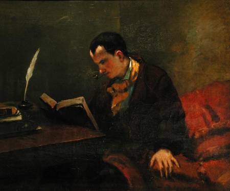 Portrait of Charles Baudelaire (1821-67) od Gustave Courbet