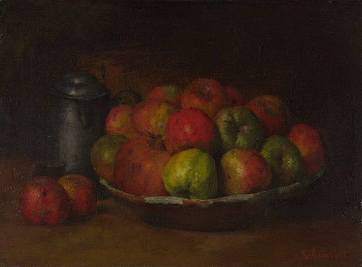 Still Life with Apples and a Pomegranate od Gustave Courbet