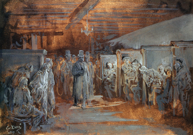 Tavern in Whitechapel od Gustave Doré