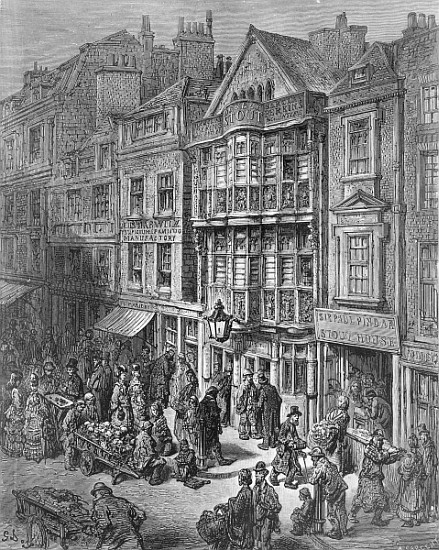 Bishopsgate Street, from ''London, a Pilgrimage'', written by William Blanchard Jerrold (1826-94) &  od Gustave Doré