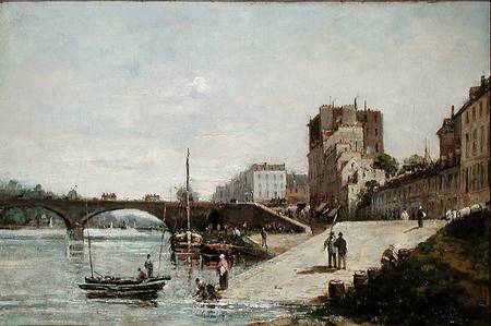 The Seine and the Port of Courbevoie od Gustave Mascart