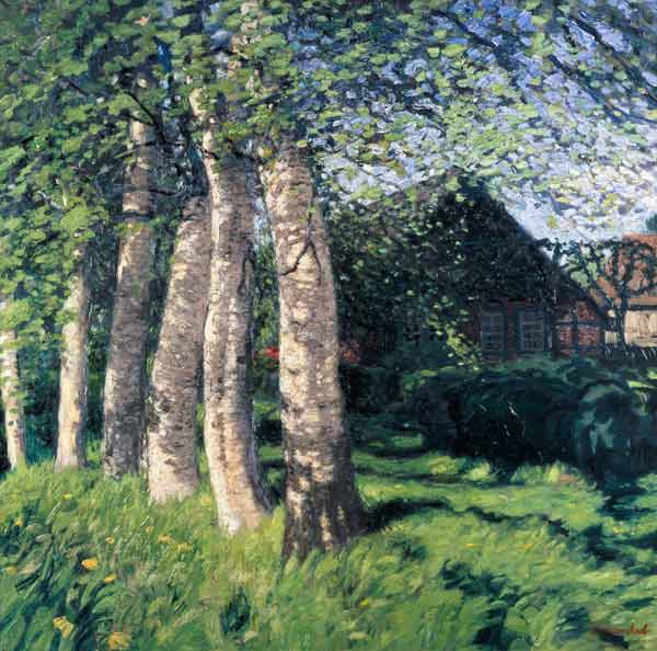 Spring in Worpswede od Hans am Ende