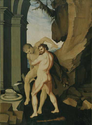 Herkules und Antaeus od Hans Baldung Grien
