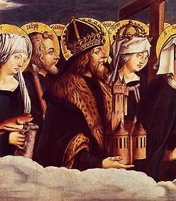 Emperor Heinrich and three other saints detail of the All Saints' Day altar od Hans Burgkmair d. Ä.