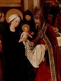 The curtailment of the Jesusknaben (detail) of Weingartneraltar in the cathedral to Augsburg od Hans Holbein d.Ä.