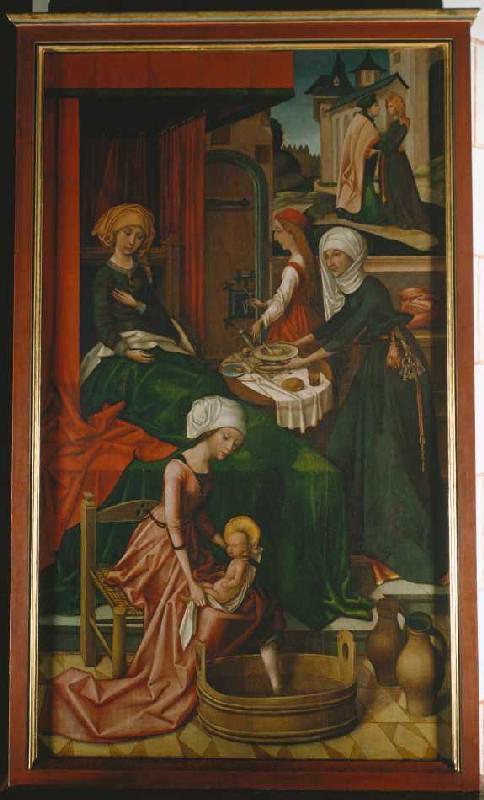 Mariae birth. Weingartner altar in the cathedral to Augsburg od Hans Holbein d.Ä.