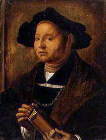 Portrait of a man with book. od Hans Holbein d.J.