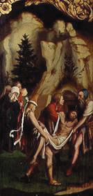 The burial Christi. Panel raked the passion altar below. od Hans Holbein d.J.