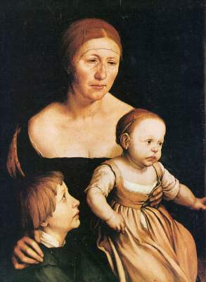 Taking leg woman with the two older children away od Hans Holbein d.J.