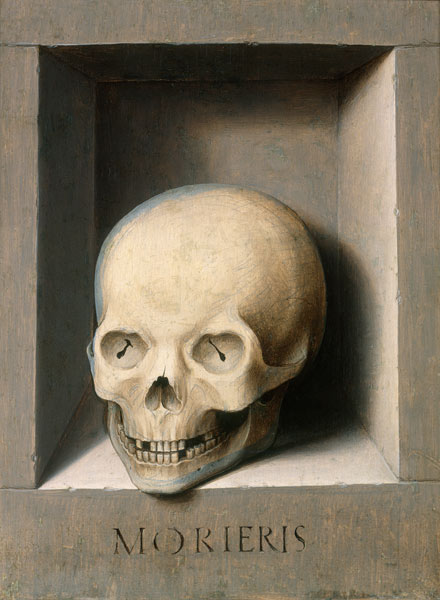 Skull  - back of the Johannes and Veronika-Diptychon od Hans Memling
