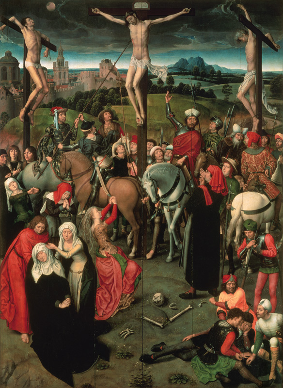 Passion altar middle panel (special day -- view) od Hans Memling