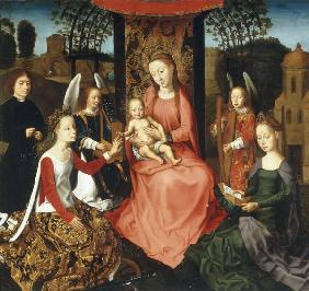 Memling Copy / Mary w.Child, Catherine..