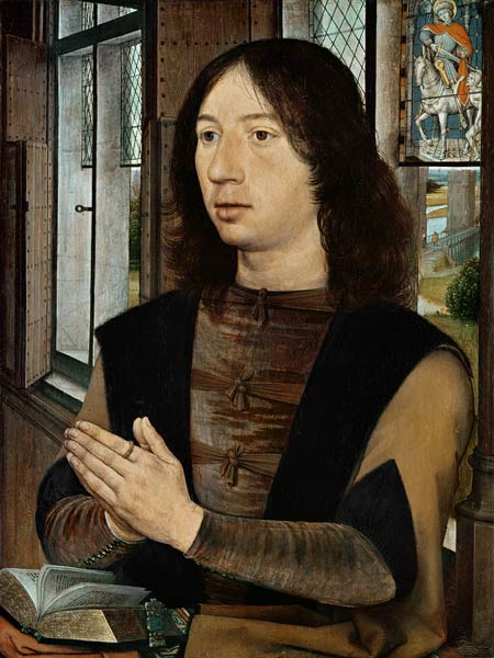 The Donor, from the right wing of the Diptych of Maerten van Nieuwenhove od Hans Memling