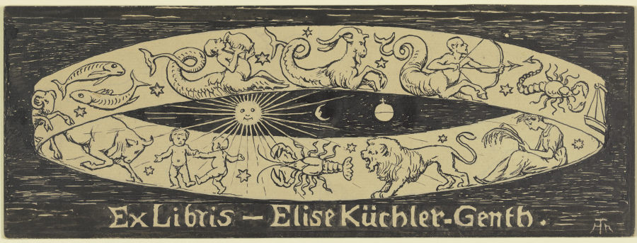 Exlibris Elise Küchler-Genth od Hans Thoma