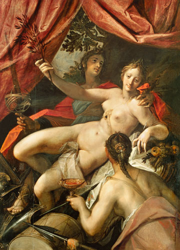 Allegory of Peace, Art and Abundance od Hans von Aachen