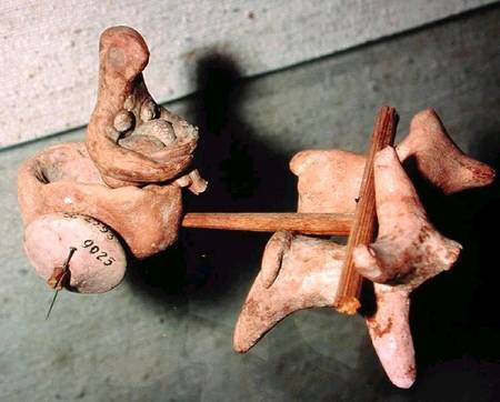 Model of a cart pulled by two oxen, from Mohenjo-Daro, Indus Valley, Pakistan od Harappan