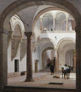 Courtyard of the Palazzo Fava, Bologna