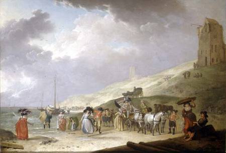 Elegant Company on the Beach at Scheveningen od Hendrick de Meyer