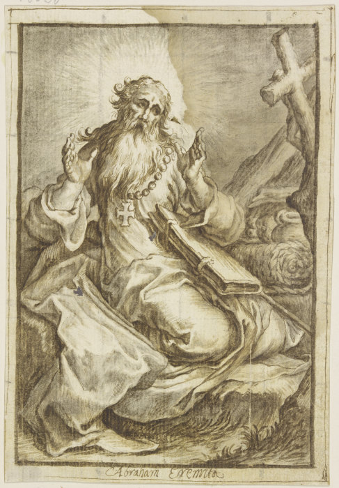 Heiliger Antonius Eremita od Hendrick Goltzius