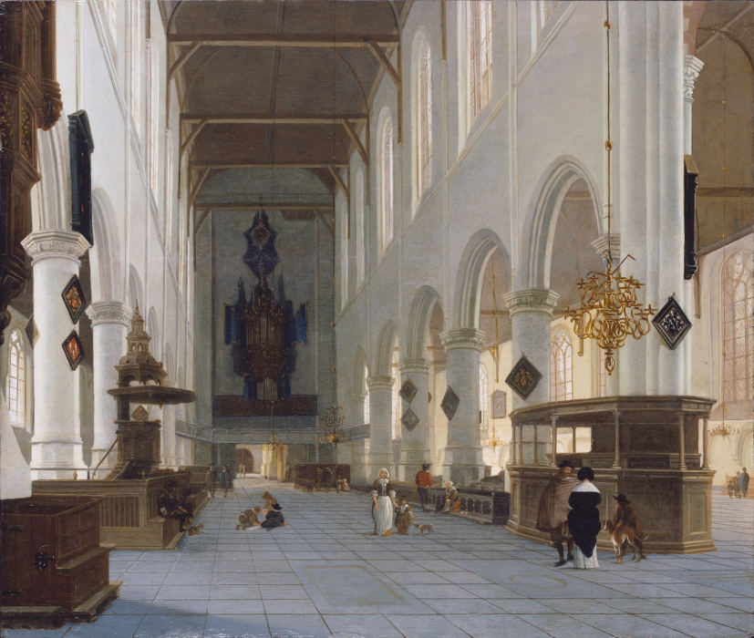The Interior of the Oude Kerk in Delft od Hendrik Cornelisz. van Vliet