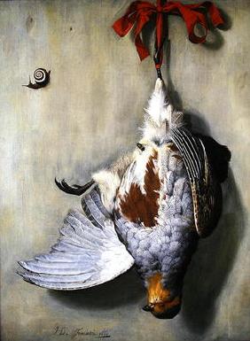 Trompe l'Oeil with Partridge, 1666 (oil on canvas)